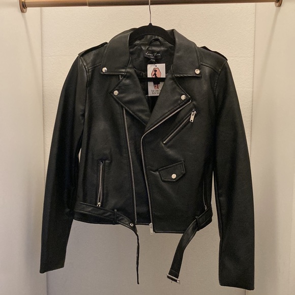 Oblong Box Shop Vegan Leather Motorcycle Jacket - Picture 2 of 10